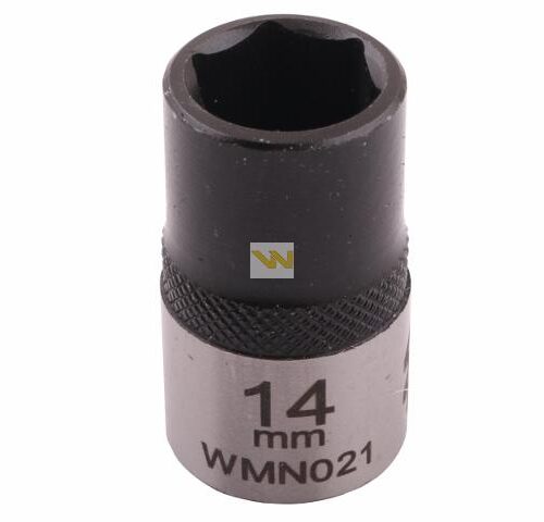 Nasadka sześciokątna 1/2". 14 mm. CrV50BV30. DIN 3124. Waryński