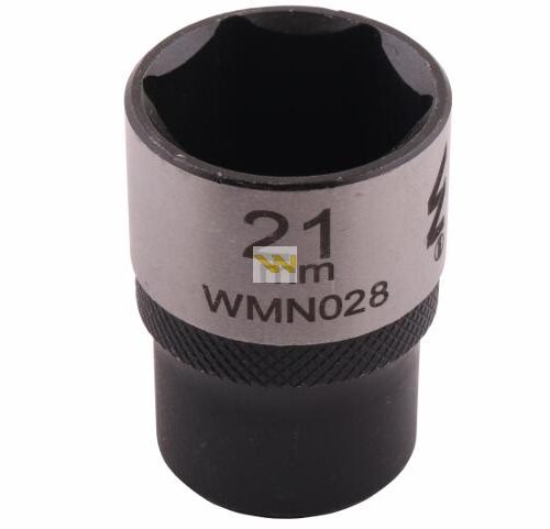 Nasadka sześciokątna 1/2". 21 mm. CrV50BV30. DIN 3124. Waryński