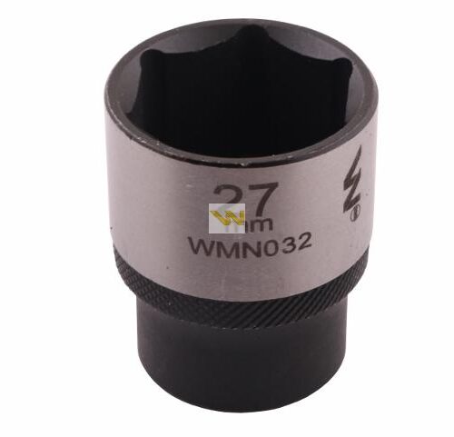 Nasadka sześciokątna 1/2". 27 mm. CrV50BV30. DIN 3124. Waryński