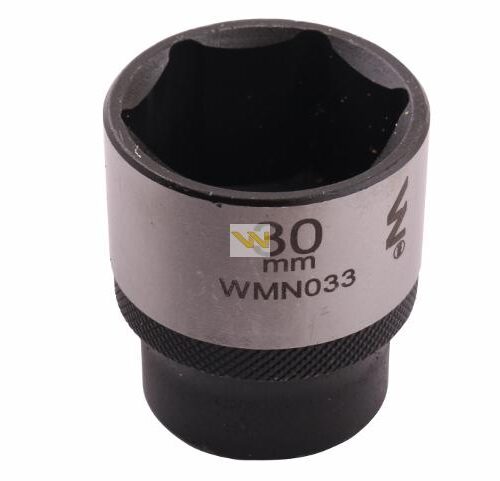 Nasadka sześciokątna 1/2". 30 mm. CrV50BV30. DIN 3124. Waryński