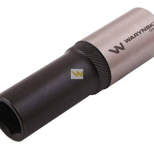 Nasadka sześciokątna 1/2". 10 mm. długa. CrV50BV30. DIN 3124. Waryński