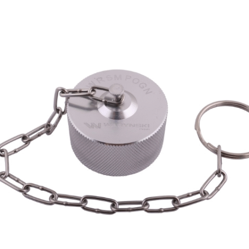 Pokrywa aluminiowa (korek, zaślepka) z gwintem wewnętrznym wkręcany do zaworów skręcanych - gniazd serii WRS Waryński