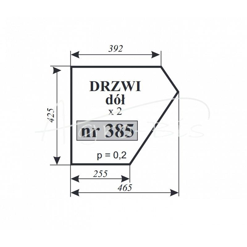 Szyba drzwi dolna C360 NR 385