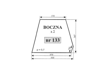 SZYBA NR 133 BOCZNA