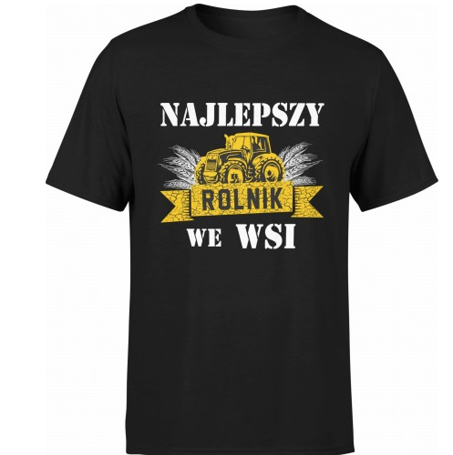 koszulka czarna dla rolnika najlepszy rolnik we wsi