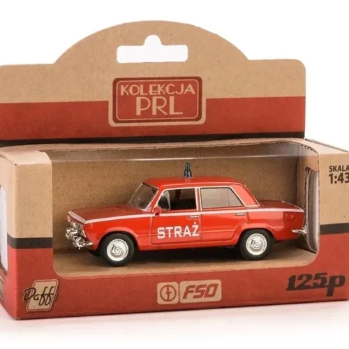 czerwony samochód prl zabawka straz pozarna 62790043 fiat 125p