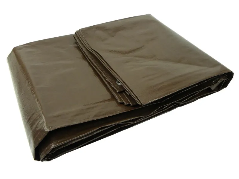 Geko Plandeka wodoodporna 4x5m brązowa 200G G70721