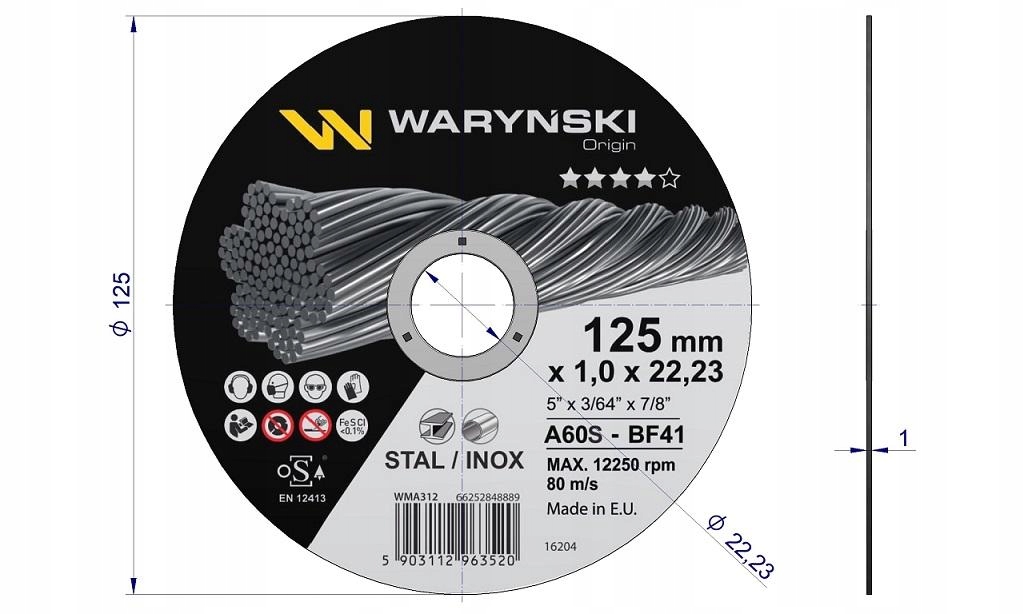 Tarcza-do-ciecia-metalu-125-x1-0-x22-23-mm-WMA3-Rodzaj-tarczy-tnaca