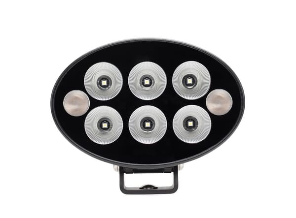 Lampa robocza + lampa ostrzegawcza pomarańczowa LED, owalna 36W 3500lm 12-24V 155x105x58