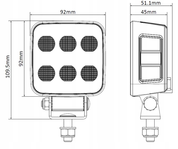 lampa led kramp kwadratowa lampa
